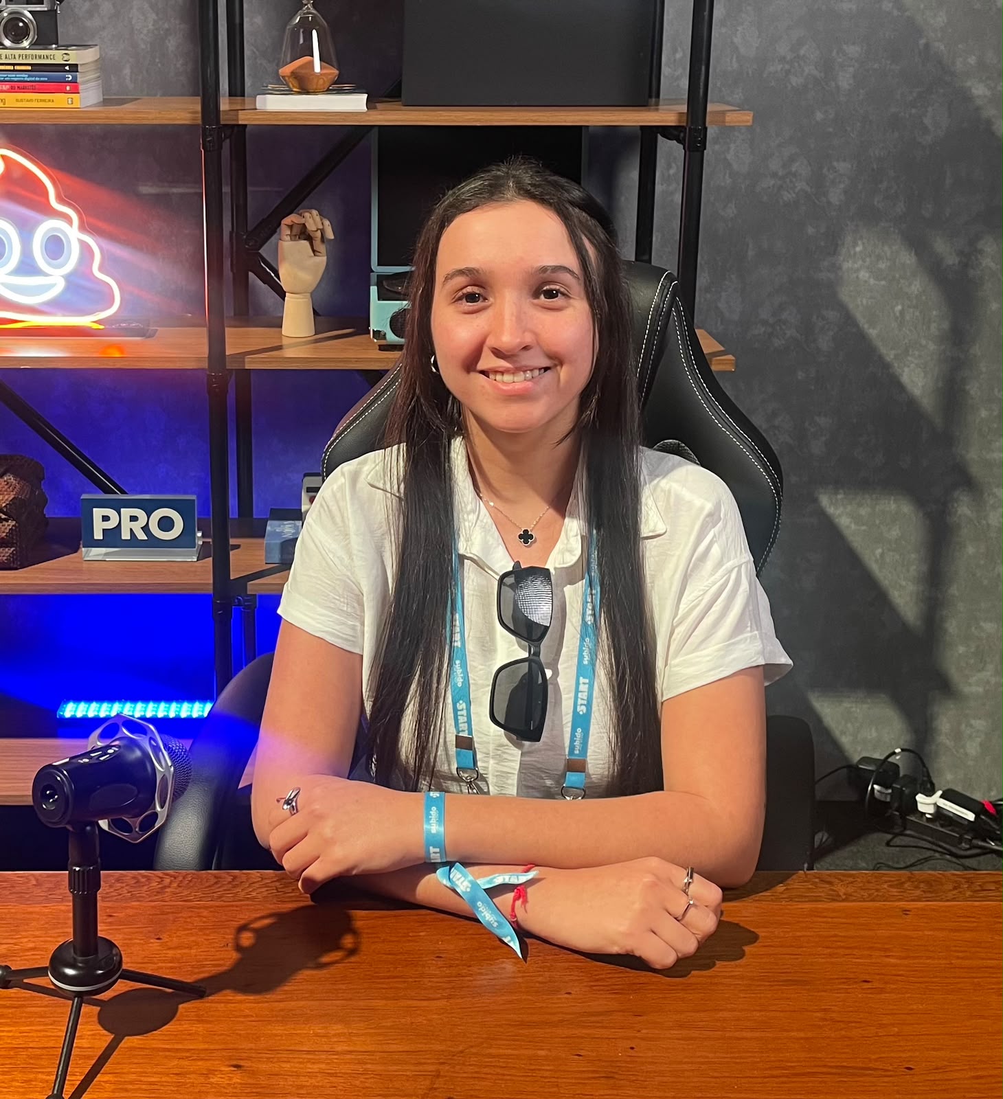 Magali en un encuentro de la comunidad Subido Pro
